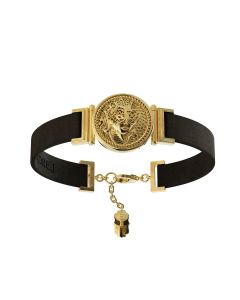 Bracelet Mask Leather Gold