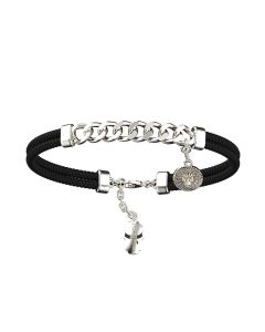 Bracelet Leather Silver
