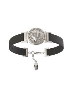 Bracelet Mask Leather Silver