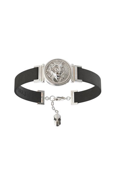 Bracelet Mask Leather Silver