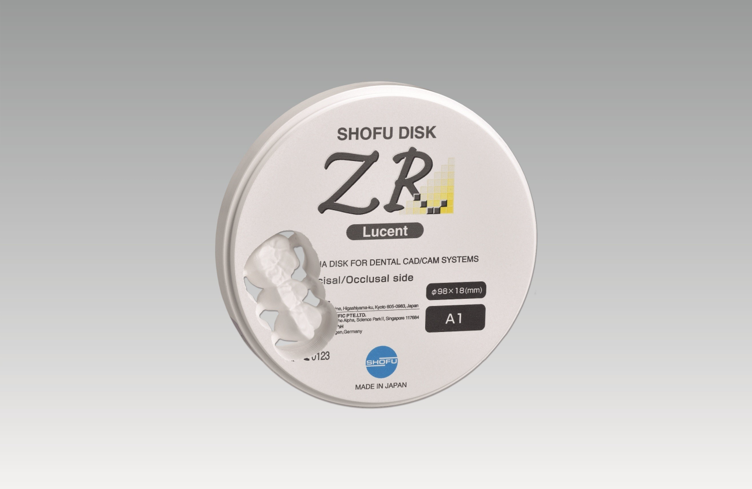 SHOFU Disk ZR Lucent 12mm A1